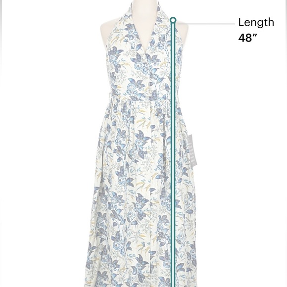 Tuckernuck Larkspur Blue and White Floral Chintz Maxi Dress Size 10 NWT - Picture 4 of 8